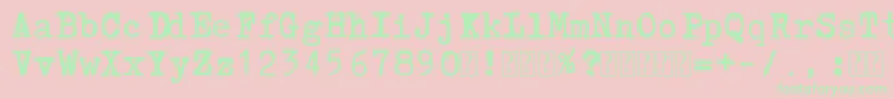 Lucznik1303 Font – Green Fonts on Pink Background