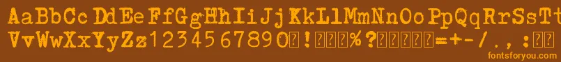 Lucznik1303-Schriftart – Orangefarbene Schriften auf braunem Hintergrund