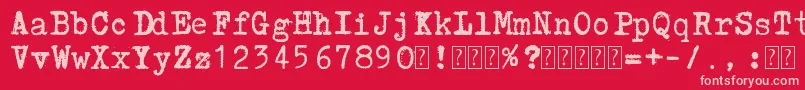 Lucznik1303 Font – Pink Fonts on Red Background