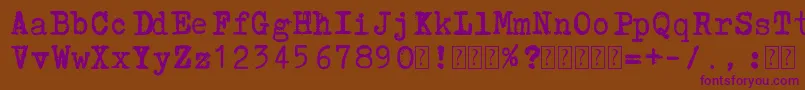 Lucznik1303 Font – Purple Fonts on Brown Background