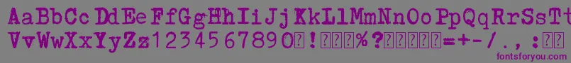 Lucznik1303 Font – Purple Fonts on Gray Background