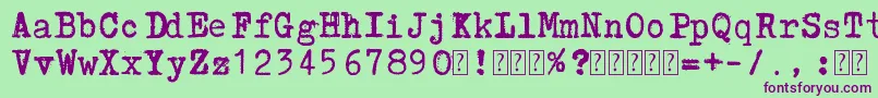 Lucznik1303 Font – Purple Fonts on Green Background