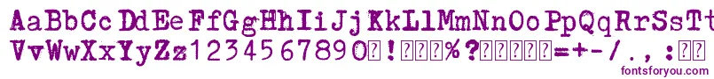 Lucznik1303-Schriftart – Violette Schriften auf weißem Hintergrund