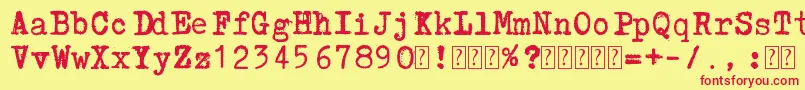 Шрифт Lucznik1303 – красные шрифты на жёлтом фоне