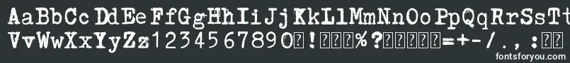 Шрифт Lucznik1303 – белые шрифты на чёрном фоне
