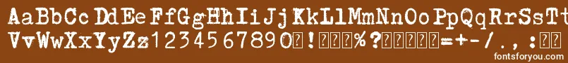 Lucznik1303 Font – White Fonts on Brown Background