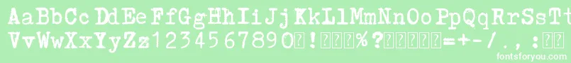 Lucznik1303 Font – White Fonts on Green Background