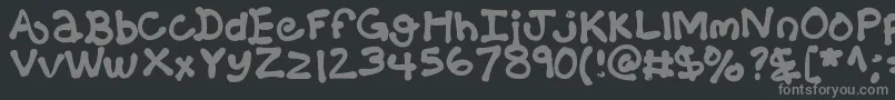 Kbballoonanimal Font – Gray Fonts on Black Background
