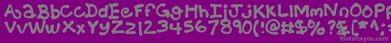 Kbballoonanimal Font – Gray Fonts on Purple Background