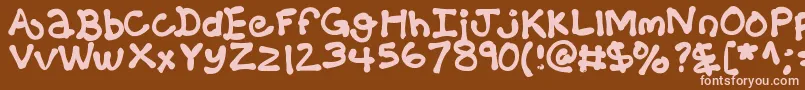 Kbballoonanimal Font – Pink Fonts on Brown Background