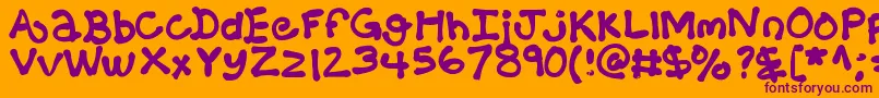 Kbballoonanimal Font – Purple Fonts on Orange Background