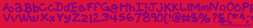 Kbballoonanimal Font – Purple Fonts on Red Background