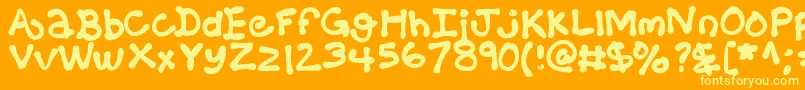 Kbballoonanimal Font – Yellow Fonts on Orange Background