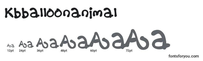 Kbballoonanimal Font Sizes