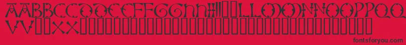 Lisbjerg Font – Black Fonts on Red Background