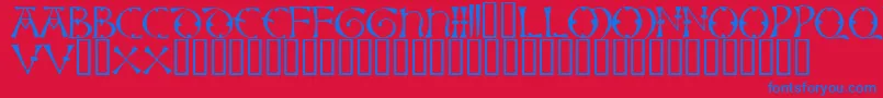 Lisbjerg Font – Blue Fonts on Red Background