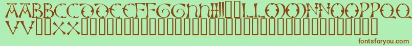 Шрифт Lisbjerg – коричневые шрифты на зелёном фоне