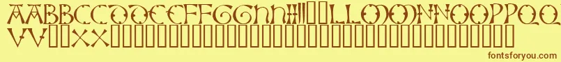Lisbjerg Font – Brown Fonts on Yellow Background