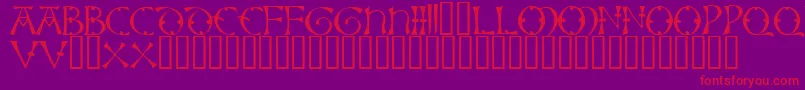 Lisbjerg Font – Red Fonts on Purple Background