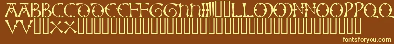 More about Lisbjerg Font Lisbjerg Font – Yellow Fonts on Brown Background