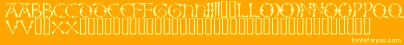 Lisbjerg Font – Yellow Fonts on Orange Background