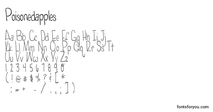 Fuente Poisonedapples - alfabeto, números, caracteres especiales