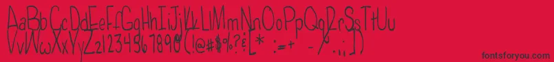 fuente Poisonedapples – Fuentes Negras Sobre Fondo Rojo