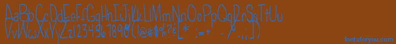 Poisonedapples Font – Blue Fonts on Brown Background