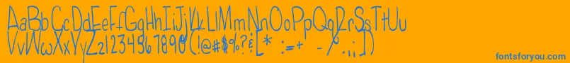 Poisonedapples Font – Blue Fonts on Orange Background