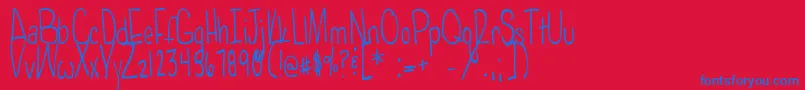 fuente Poisonedapples – Fuentes Azules Sobre Fondo Rojo