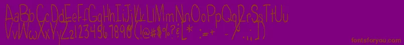 fuente Poisonedapples – Fuentes Marrones Sobre Fondo Morado
