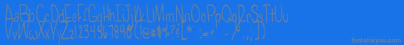 Poisonedapples-Schriftart – Graue Schriften auf blauem Hintergrund