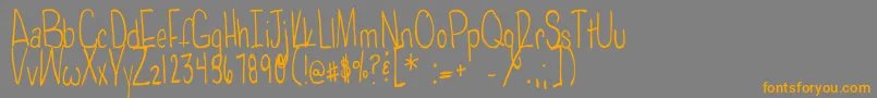 Poisonedapples-Schriftart – Orangefarbene Schriften auf grauem Hintergrund