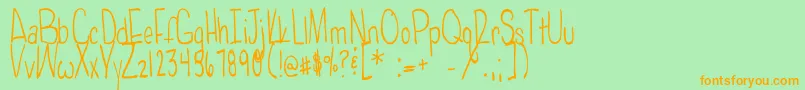 Poisonedapples Font – Orange Fonts on Green Background