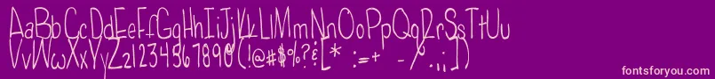 Poisonedapples-Schriftart – Rosa Schriften auf violettem Hintergrund