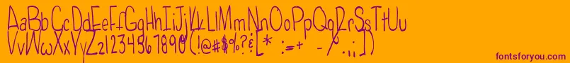 Police Poisonedapples – polices violettes sur fond orange