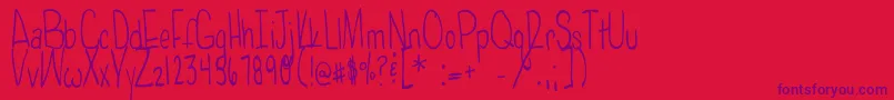 Poisonedapples Font – Purple Fonts on Red Background