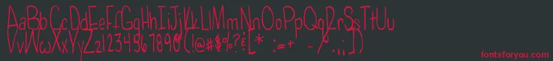Шрифт Poisonedapples – красные шрифты на чёрном фоне