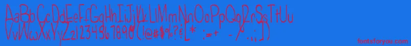 fuente Poisonedapples – Fuentes Rojas Sobre Fondo Azul