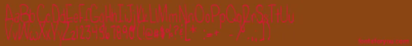 Poisonedapples Font – Red Fonts on Brown Background