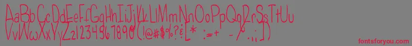 フォントPoisonedapples – 赤い文字の灰色の背景