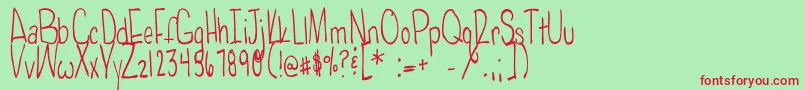 Fonte Poisonedapples – fontes vermelhas em um fundo verde