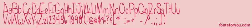 Poisonedapples Font – Red Fonts on Pink Background