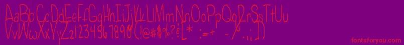 Poisonedapples Font – Red Fonts on Purple Background