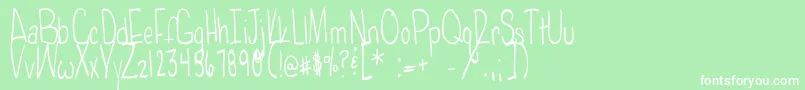 Fonte Poisonedapples – fontes brancas em um fundo verde