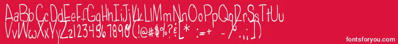 fuente Poisonedapples – Fuentes Blancas Sobre Fondo Rojo