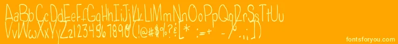 Poisonedapples Font – Yellow Fonts on Orange Background
