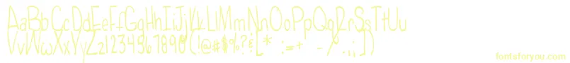フォントPoisonedapples – 黄色のフォント