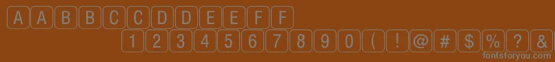 Police RrkeyletterslimitedNormal – polices grises sur fond brun