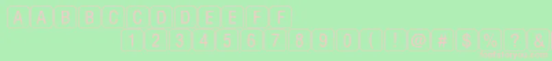 RrkeyletterslimitedNormal Font – Pink Fonts on Green Background